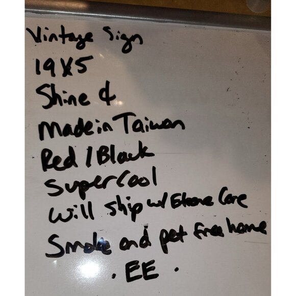 Vintage "Shine 5¢" Wooden Wall Decor With Orange Accents Frame - Picture 8 of 8